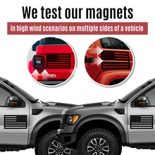 Load image into Gallery viewer, American Flag Magnet - 12 x 7 Magnetic Flag for Cars and Trucks - 2 Pack (Forward and Reverse) - Proudly Made in The USA - Super Strong American Flag Decal - Magnetic American Flag