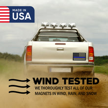 Load image into Gallery viewer, Thin Blue Line Magnet (Large) - 9 x 7 – Made in The USA – Strong Weatherproof Police Support Thin Blue Line Magnet