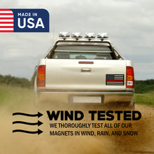 Load image into Gallery viewer, Thin Red Line American Flag Magnet for Vehicles (9" x 7") – Die-Cut – Made in USA – Thin Red Line Flag Magnet for Car, Truck, SUV