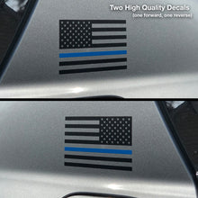 Load image into Gallery viewer, Thin Blue Line American Flag Decals (1 pair)