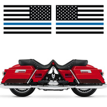 Load image into Gallery viewer, Thin Blue Line American Flag Decals (1 pair)