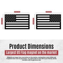 Load image into Gallery viewer, American Flag Magnet - 12 x 7 Magnetic Flag for Cars and Trucks - 2 Pack (Forward and Reverse) - Proudly Made in The USA - Super Strong American Flag Decal - Magnetic American Flag
