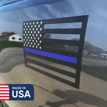 Load image into Gallery viewer, Thin Blue Line Magnet (Large) - 9 x 7 – Made in The USA – Strong Weatherproof Police Support Thin Blue Line Magnet
