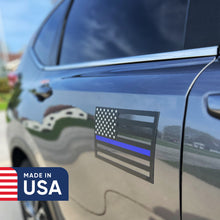 Load image into Gallery viewer, Thin Blue Line Magnet (Large) - 9 x 7 – Made in The USA – Strong Weatherproof Police Support Thin Blue Line Magnet
