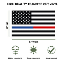 Load image into Gallery viewer, Thin Blue &amp; Red Line American Flag Decal
