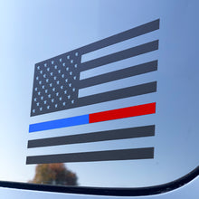 Load image into Gallery viewer, Thin Blue &amp; Red Line American Flag Decal

