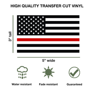 Thin Red Line American Flag Decal