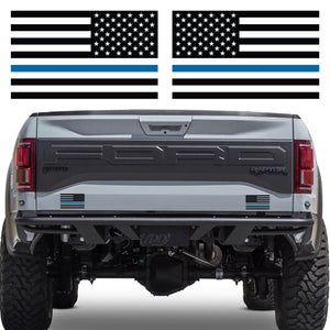 Thin Blue Line American Flag Decals (1 pair)