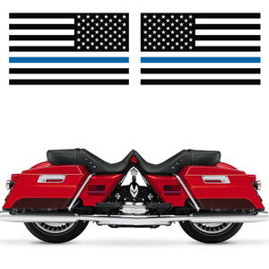 Thin Blue Line American Flag Decals (1 pair)
