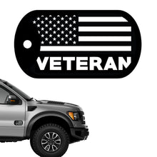 Load image into Gallery viewer, American Flag Veteran Dog Tag Decal
